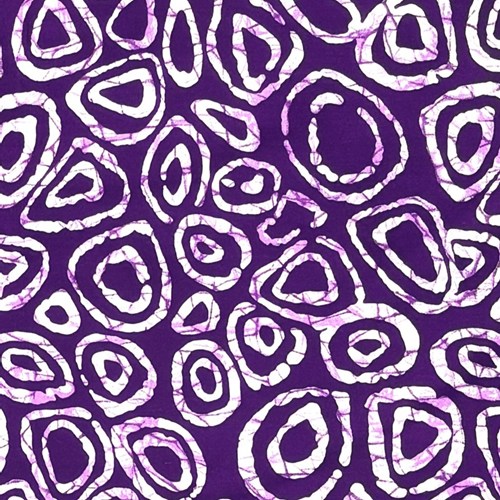 アフリカンプリント 布 生地 50cm単位 AP-13832　バブル二重丸の集合 パープル 黒　アフリカ 布 ブロード カットクロス ハンドメイド パッチワーク エコバッグ 手芸材料 ダンス 舞台 衣装 通園通学に