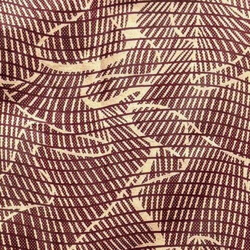 アフリカンプリント 布 生地 50cm単位 AP-13839　ゆらゆらドレープ 赤茶 ベージュ茶　アフリカ 布 ブロード カットクロス ハンドメイド パッチワーク エコバッグ 手芸材料 ダンス 舞台 衣装 通園通学に