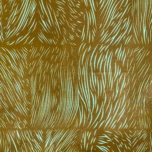 アフリカンプリント 布 生地 50cm単位 AP-13840　繊維の流れ 繊維束 ブルー 茶　アフリカ 布 ブロード カットクロス ハンドメイド パッチワーク エコバッグ 手芸材料 ダンス 舞台 衣装 通園通学に