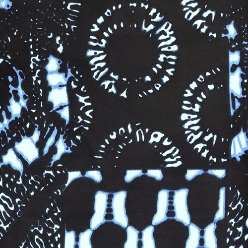 アフリカンプリント 布 生地 50cm単位 AP-13873　ドゴン族 藍染め風 インディゴ 絞り染め パッチワーク 濃紺　アフリカ 布 ブロード カットクロス ハンドメイド パッチワーク エコバッグ 手芸材料 ダンス 舞台 衣装 通園通学に