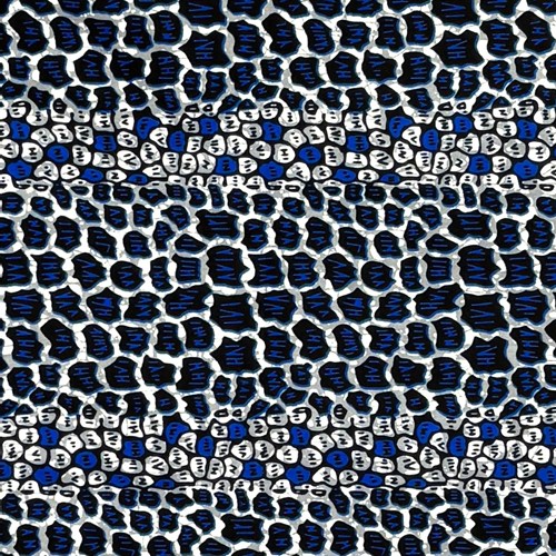 アフリカンプリント 布 生地 50cm単位 AP-13879　細胞 染色体 DNA クロコ 藍色 ブルー　アフリカ 布 ブロード カットクロス ハンドメイド パッチワーク エコバッグ 手芸材料 ダンス 舞台 衣装 通園通学に