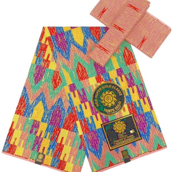 【サンプル処分】SP-109 ケンテプリント4ヤード＋2ヤードのセット　アフリカンプリント アフリカ 布 ブロード カットクロス ハンドメイド パッチワーク エコバッグ 手芸材料 ダンス 舞台 衣装 通園通学に