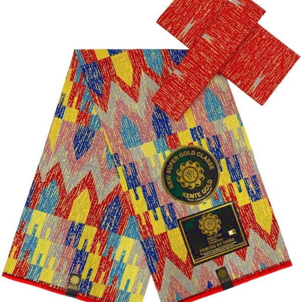 【サンプル処分】SP-113 ケンテプリント4ヤード＋2ヤードのセット　アフリカンプリント アフリカ 布 ブロード カットクロス ハンドメイド パッチワーク エコバッグ 手芸材料 ダンス 舞台 衣装 通園通学に