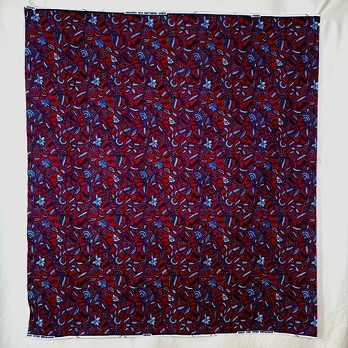 アフリカンプリント 布 生地 50cm単位 AP-1078 金ラメ 野原の小花 つる性植物 ワイン地   アフリカ 布 ブロード カットクロス ハンドメイド パッチワーク エコバッグ 手芸材料 ダンス 舞台 衣装 通園通学に