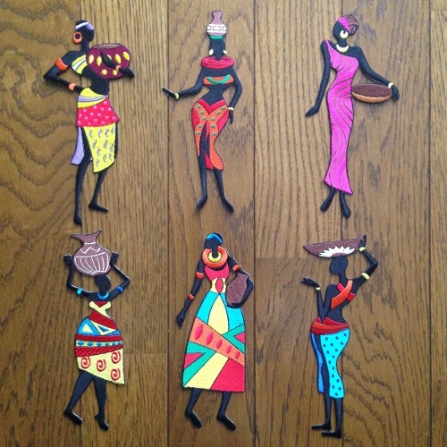 【メール便送料無料・代引不可】　AL-003 アフリカンレディワッペン3