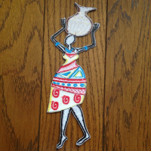 【メール便送料無料・代引不可】　AL-004 アフリカンレディワッペン4