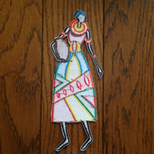 【メール便送料無料・代引不可】　AL-005 アフリカンレディワッペン5