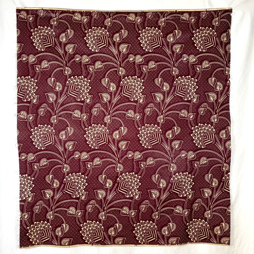 アフリカンプリント 布 生地 50cm単位 AP-13565  螺髪の花 徳が高い えんじ色 薄ベージュ  アフリカ 布 ブロード カットクロス ハンドメイド パッチワーク エコバッグ 手芸材料 ダンス 舞台 衣装 通園通学に