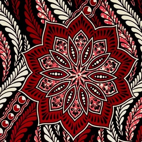 アフリカンプリント 布 生地 50cm単位 AP-13505  花の結晶 優雅な流れ 濃いめ赤 ピンク  アフリカ 布 ブロード カットクロス ハンドメイド パッチワーク エコバッグ 手芸材料 ダンス 舞台 衣装 通園通学に