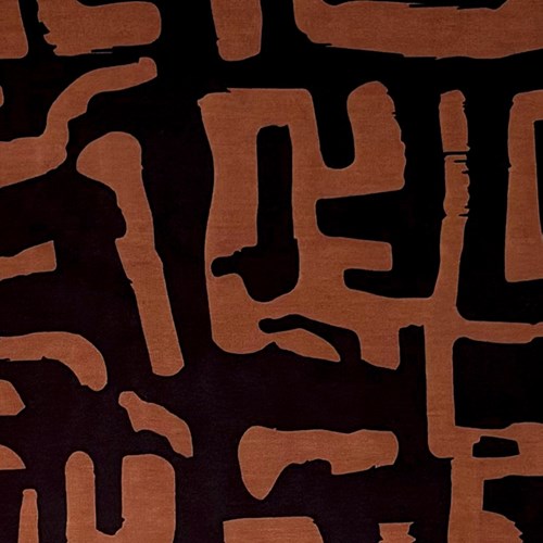 アフリカンプリント 布 生地 50cm単位 AP-13319  プリミティブ紋様 壁画 茶色 黒地  アフリカ 布 ブロード カットクロス ハンドメイド パッチワーク エコバッグ 手芸材料 ダンス 舞台 衣装 通園通学に