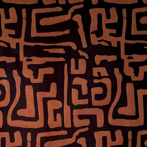アフリカンプリント 布 生地 50cm単位 AP-13319  プリミティブ紋様 壁画 茶色 黒地  アフリカ 布 ブロード カットクロス ハンドメイド パッチワーク エコバッグ 手芸材料 ダンス 舞台 衣装 通園通学に