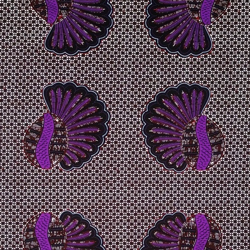 アフリカンプリント 布 生地 50cm単位 AP-13608 紫ヤシの実  アフリカ 布 ブロード カットクロス ハンドメイド パッチワーク エコバッグ 手芸材料 ダンス 舞台 衣装 通園通学に