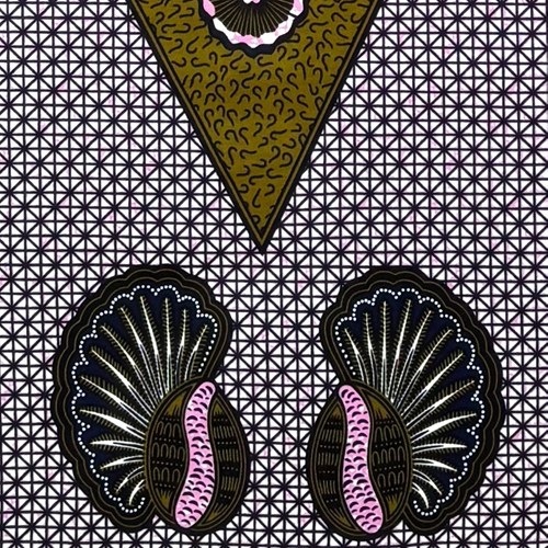 アフリカンプリント 布 生地 50cm単位 AP-13606 ヤシの実 星型 カーキx薄ピンク アフリカ 布 ブロード カットクロス ハンドメイド パッチワーク エコバッグ 手芸材料 ダンス 舞台 衣装 通園通学に