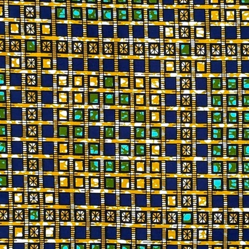 アフリカンプリント 布 生地 50cm単位 AP-13263  遺跡のタイル 渋い色  アフリカ 布 ブロード カットクロス ハンドメイド パッチワーク エコバッグ 手芸材料 ダンス 舞台 衣装 通園通学に