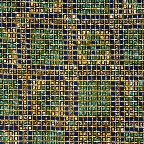 アフリカンプリント 布 生地 50cm単位 AP-13263  遺跡のタイル 渋い色  アフリカ 布 ブロード カットクロス ハンドメイド パッチワーク エコバッグ 手芸材料 ダンス 舞台 衣装 通園通学に