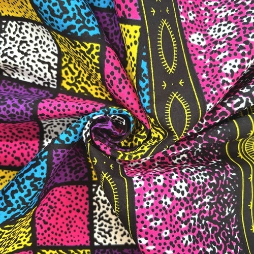 アフリカンプリント 布 生地 50cm単位 AP-13264  カラフルオーバル マルチカラーの世界  アフリカ 布 ブロード カットクロス ハンドメイド パッチワーク エコバッグ 手芸材料 ダンス 舞台 衣装 通園通学に