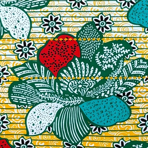 アフリカンプリント 布 生地 50cm単位 AP-13335  ラフレシア 巨大な花の楽園 グリーン  アフリカ 布 ブロード カットクロス ハンドメイド パッチワーク エコバッグ 手芸材料 ダンス 舞台 衣装 通園通学に