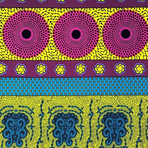 アフリカンプリント 布 生地 50cm単位 AP-13530  ピンク水紋 ブルー亀の甲羅 カラフル マルチカラー  アフリカ 布 ブロード カットクロス ハンドメイド パッチワーク エコバッグ 手芸材料 ダンス 舞台 衣装 通園通学に