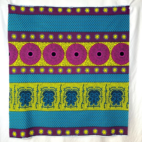 アフリカンプリント 布 生地 50cm単位 AP-13530  ピンク水紋 ブルー亀の甲羅 カラフル マルチカラー  アフリカ 布 ブロード カットクロス ハンドメイド パッチワーク エコバッグ 手芸材料 ダンス 舞台 衣装 通園通学に