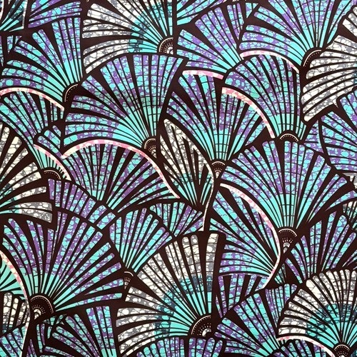 アフリカンプリント 布 生地 50cm単位 AP-13633　密集するススキorはたき ニュアンスブルー　アフリカ 布 ブロード カットクロス ハンドメイド パッチワーク エコバッグ 手芸材料 ダンス 舞台 衣装 通園通学に