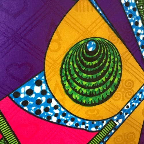 バザンxアフリカンプリント　高級ポリエステル製生地　0.5m(50cm)単位　BP-1019