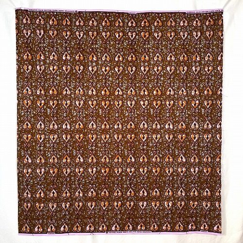 ＜sale＞アフリカンプリント生地 50cm単位 AP-13101　アディンクラ 失敗から学べ ハート ラブ