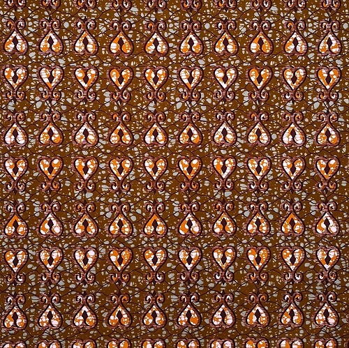 ＜sale＞アフリカンプリント生地 50cm単位 AP-13101　アディンクラ 失敗から学べ ハート ラブ