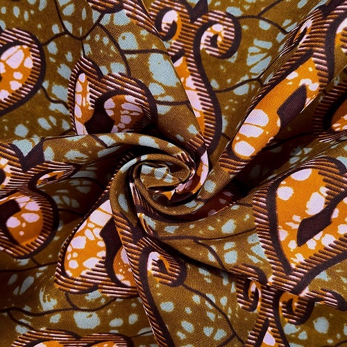 ＜sale＞アフリカンプリント生地 50cm単位 AP-13101　アディンクラ 失敗から学べ ハート ラブ