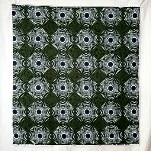 アフリカンプリント 布 生地 50cm単位 AP-1083  金ラメ 水紋 深緑   アフリカ 布 ブロード カットクロス ハンドメイド パッチワーク エコバッグ 手芸材料 ダンス 舞台 衣装 通園通学に