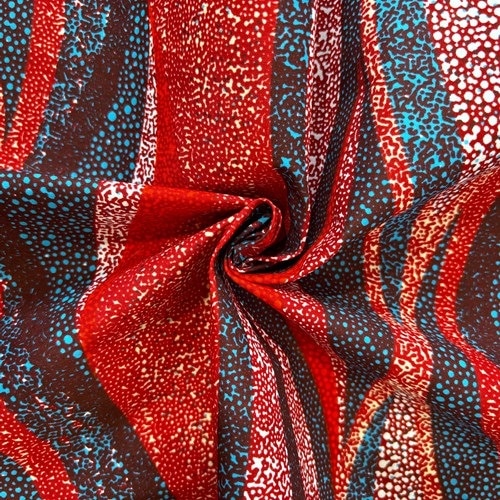 アフリカンプリント 布 生地 50cm単位 AP-13363 流れる砂水 点描流線