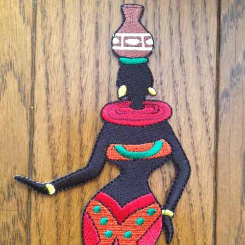 【メール便送料無料・代引不可】　AL-002 アフリカンレディワッペン2