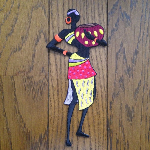 【メール便送料無料・代引不可】　AL-001 アフリカンレディワッペン1