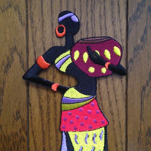 【メール便送料無料・代引不可】　AL-001 アフリカンレディワッペン1