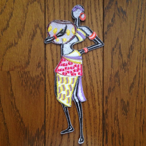 【メール便送料無料・代引不可】　AL-001 アフリカンレディワッペン1