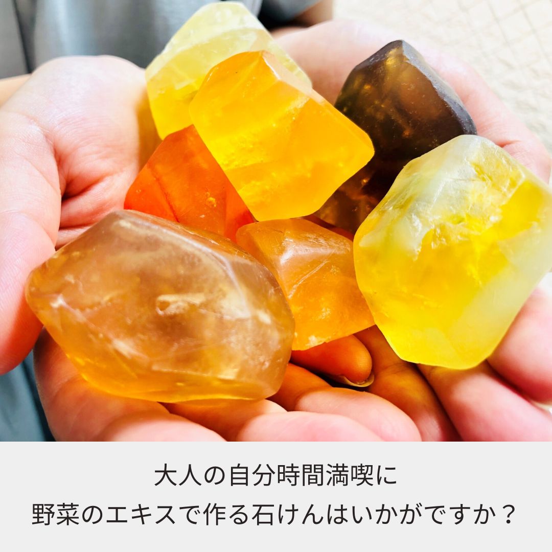 【夏休み自由研究にオススメ!!】野菜のエキスで作ろう「宝石せっけん」キット