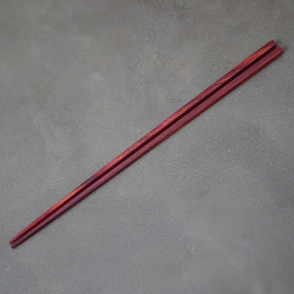 木製耐熱23.5cm極細箸　朱面