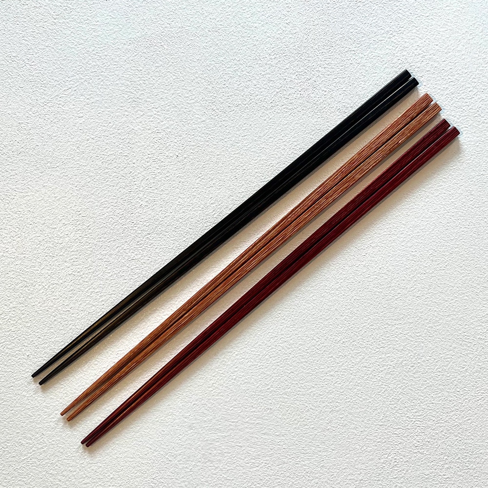 木製耐熱23.5cm極細箸 墨味