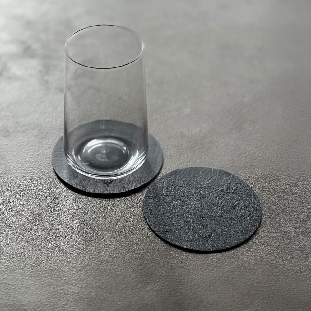 エゾシカ革のコースター