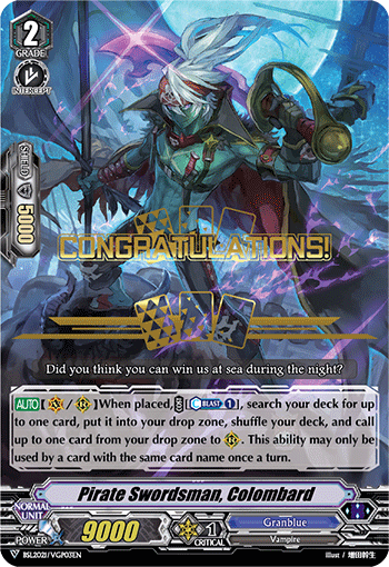 Pirate Swordsman, Colombard「PR」「 BSL2021/VGP03EN」《Granblue》