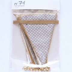 Numero74 Bunting Garland (ヌメロ74 ガーランド )  Mix Beige ミックスベージュ|ウォールデコ・オーナメント|リビング