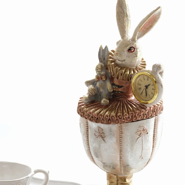 バロックラビットクロック小物入れ | リビング,インテリア雑貨