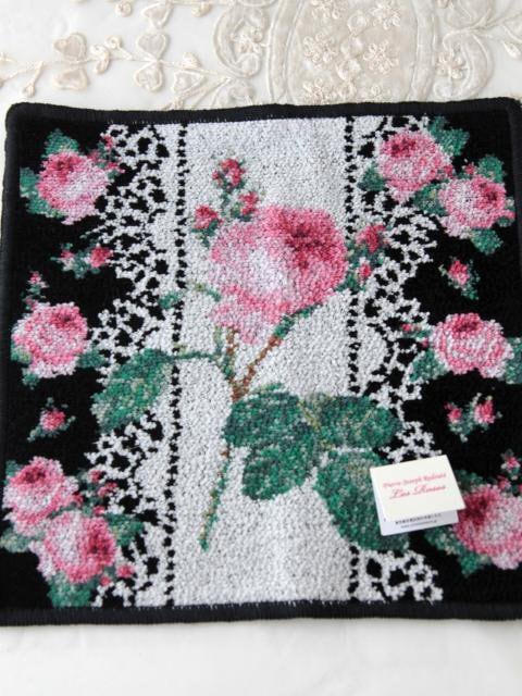 ルドゥーテローズ ジェニール織ハンカチ ケンティフォリア ブラック