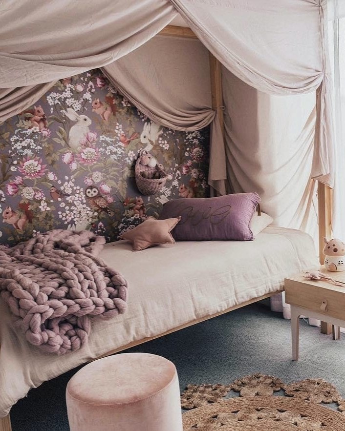 Numero74 Bed Drape Single Powder (ヌメロ74 ベッドドレープ 天蓋