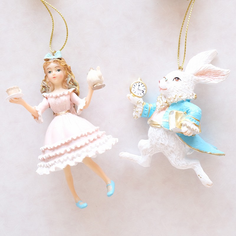 2個セット ワンダーランドアリス＆ラビットオーナメント | クリスマス