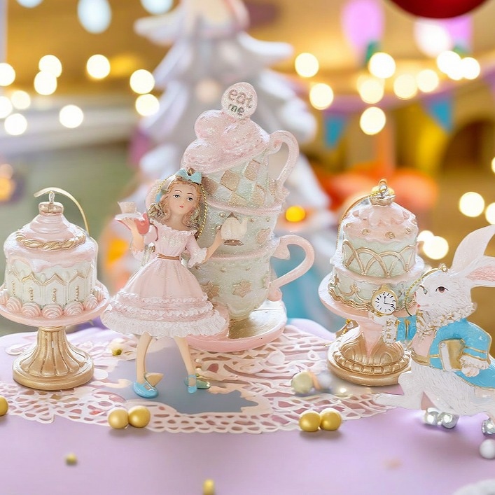 2個セット ワンダーランドアリス＆ラビットオーナメント | クリスマス