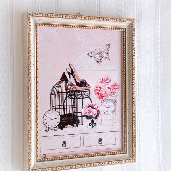 フレンチタイムフレーム パネル リビング,額絵・フォトフレーム・ミラー Vanilla Rose