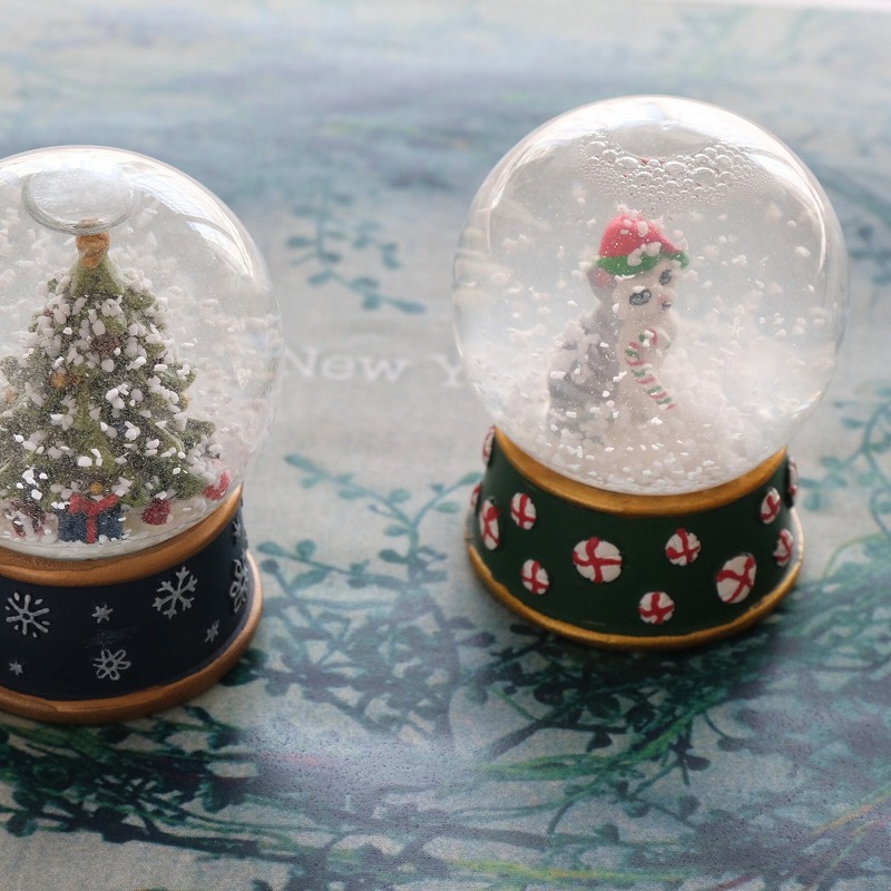 OUTLET/2個セット キャット＆ツリーミニスノードーム | クリスマス