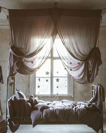 Numero74 Bed Drape Single Powder (ヌメロ74 ベッドドレープ 天蓋