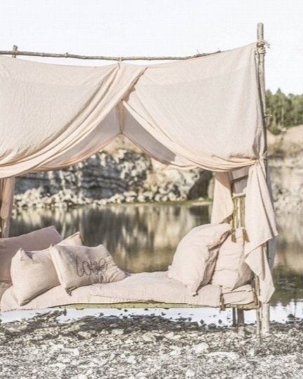 Numero74 Bed Drape Single Powder (ヌメロ74 ベッドドレープ 天蓋