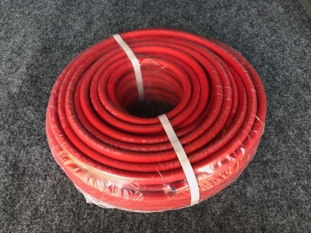 PVC網入ホース 赤 内径10mm(50M巻)